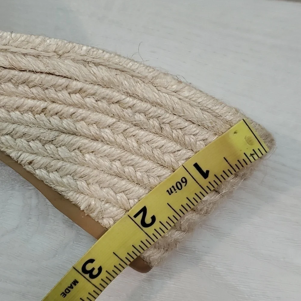 Veronica Beard Womens Espadrille Wedge Leather Sandals shoes sz 8.5